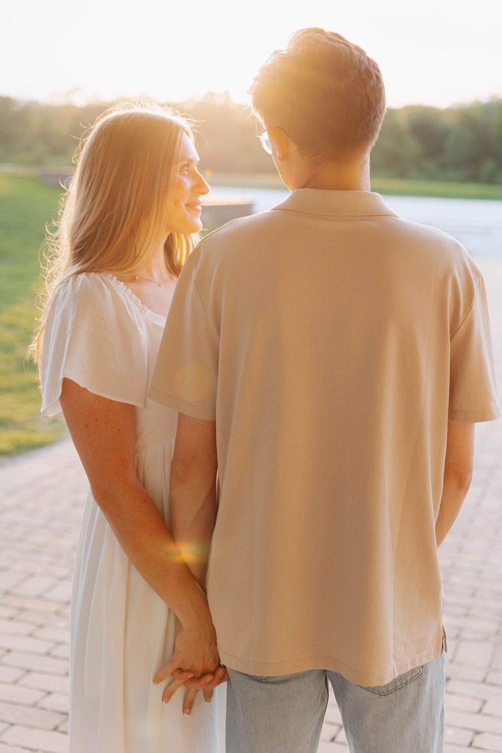 Grass field engagement session. Nashville, Tennessee Wedding Photographer