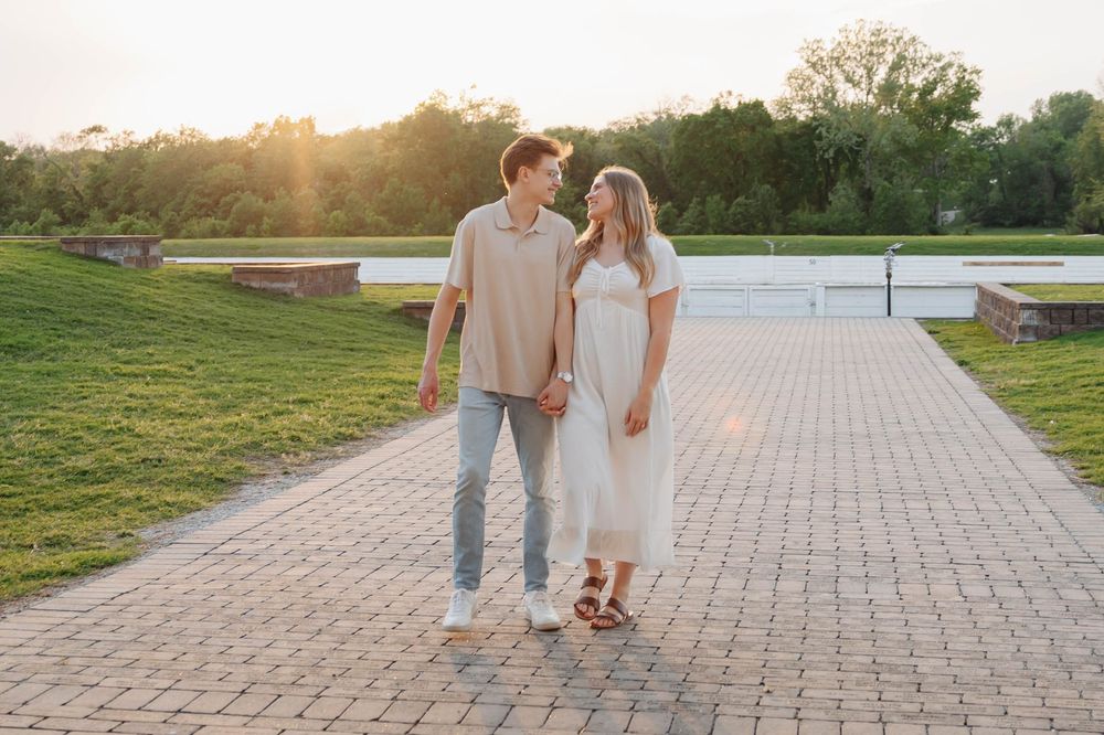 Grass field engagemet session. Nashville, Tennessee Wedding Photographer