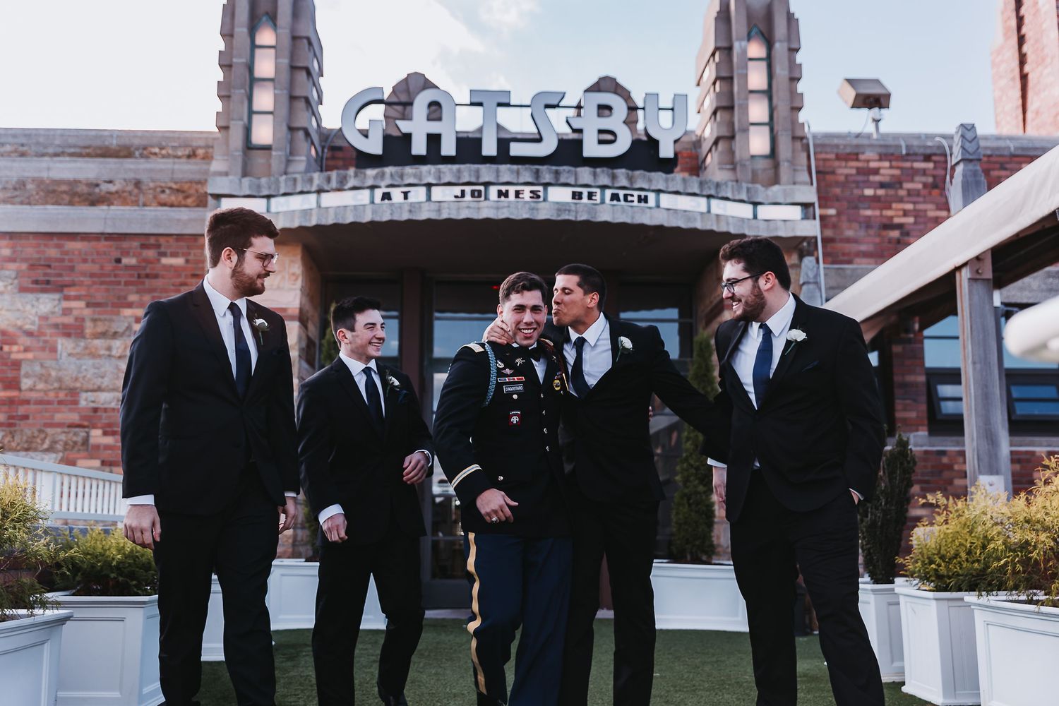 Gatsby on the Ocean- Long Island Wedding. Groomsmen getting ready