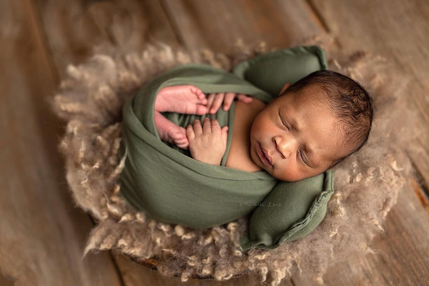 green and brown for newborn picture for boys