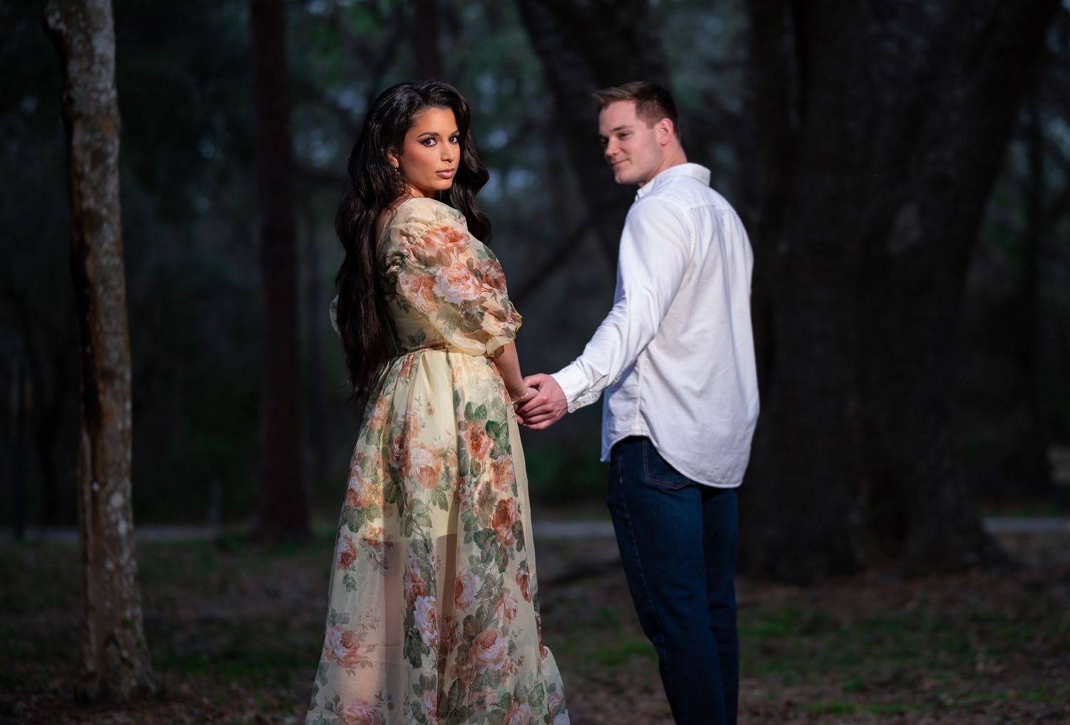 A beautiful image of a gorgeous couple during their West Florida engagement session at a great engagement session location in Tampa.