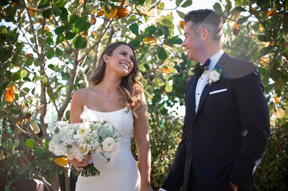 Detail shot of bride’s ring and bouquet captured by South Florida wedding photographer