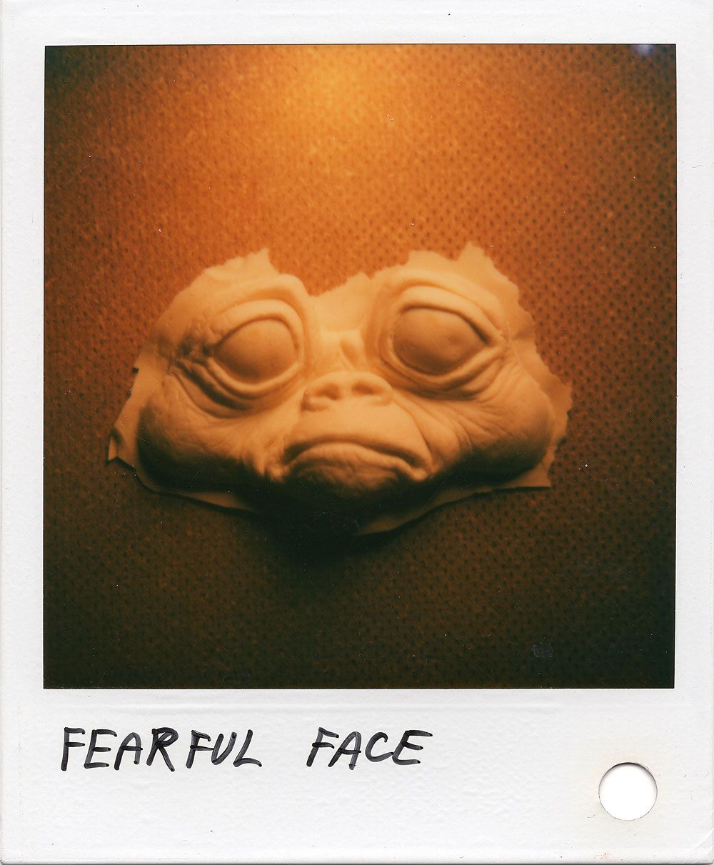 Mogwai puppet faces from Gremlins - Fearful