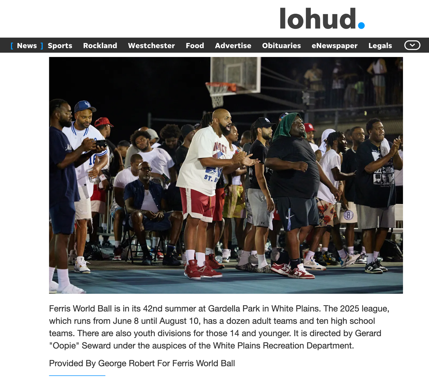 Troy and Rashad of Earn Your Leisure at Ferris World Ball event, crowd scene, image published in The Journal News. Captured by GRP.