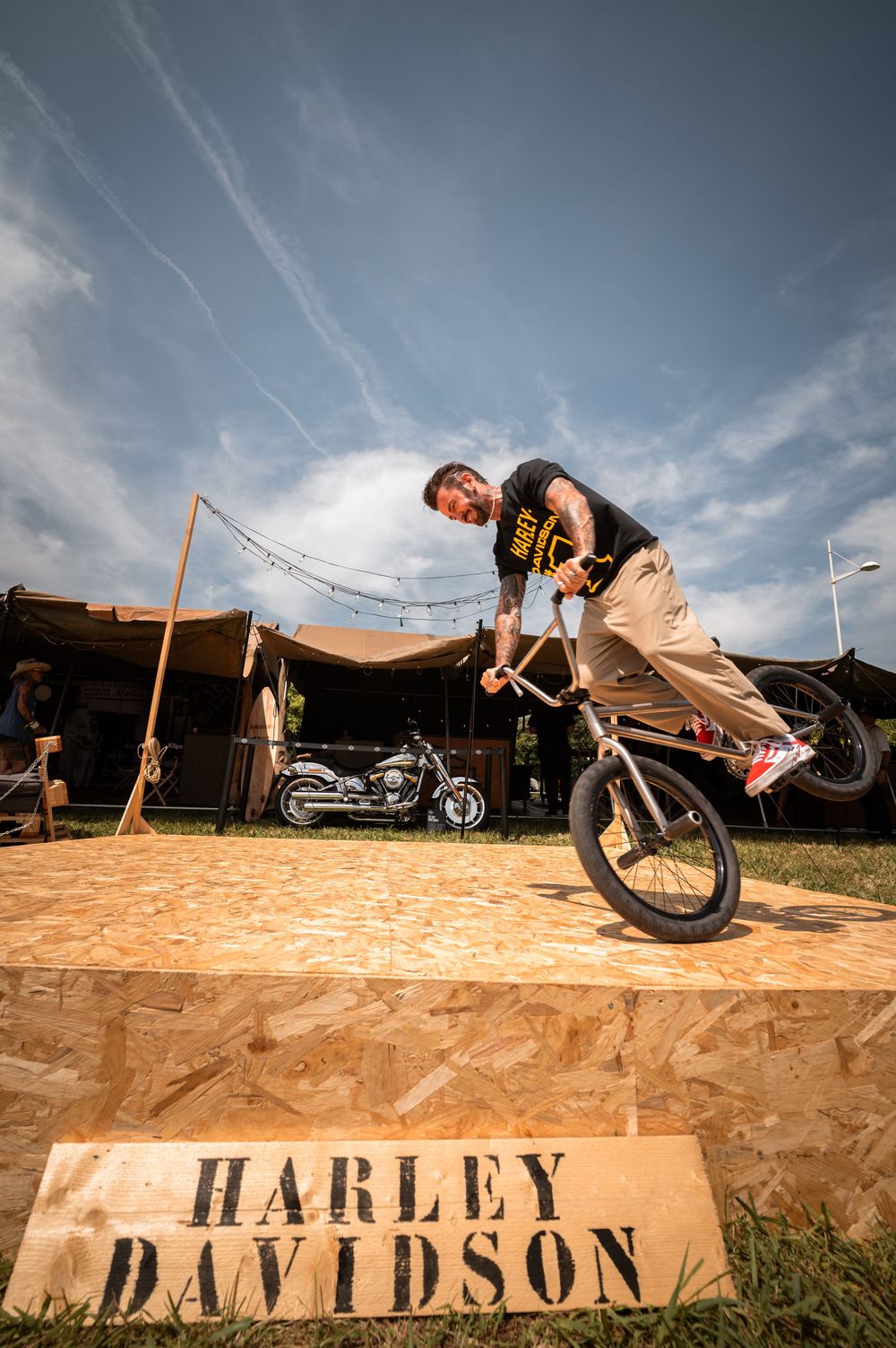 Les riders bmx de la team Harley-Davidson