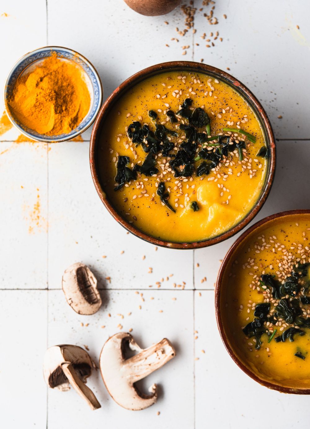 Crema de carbassa, cúrcuma i pastanaga
