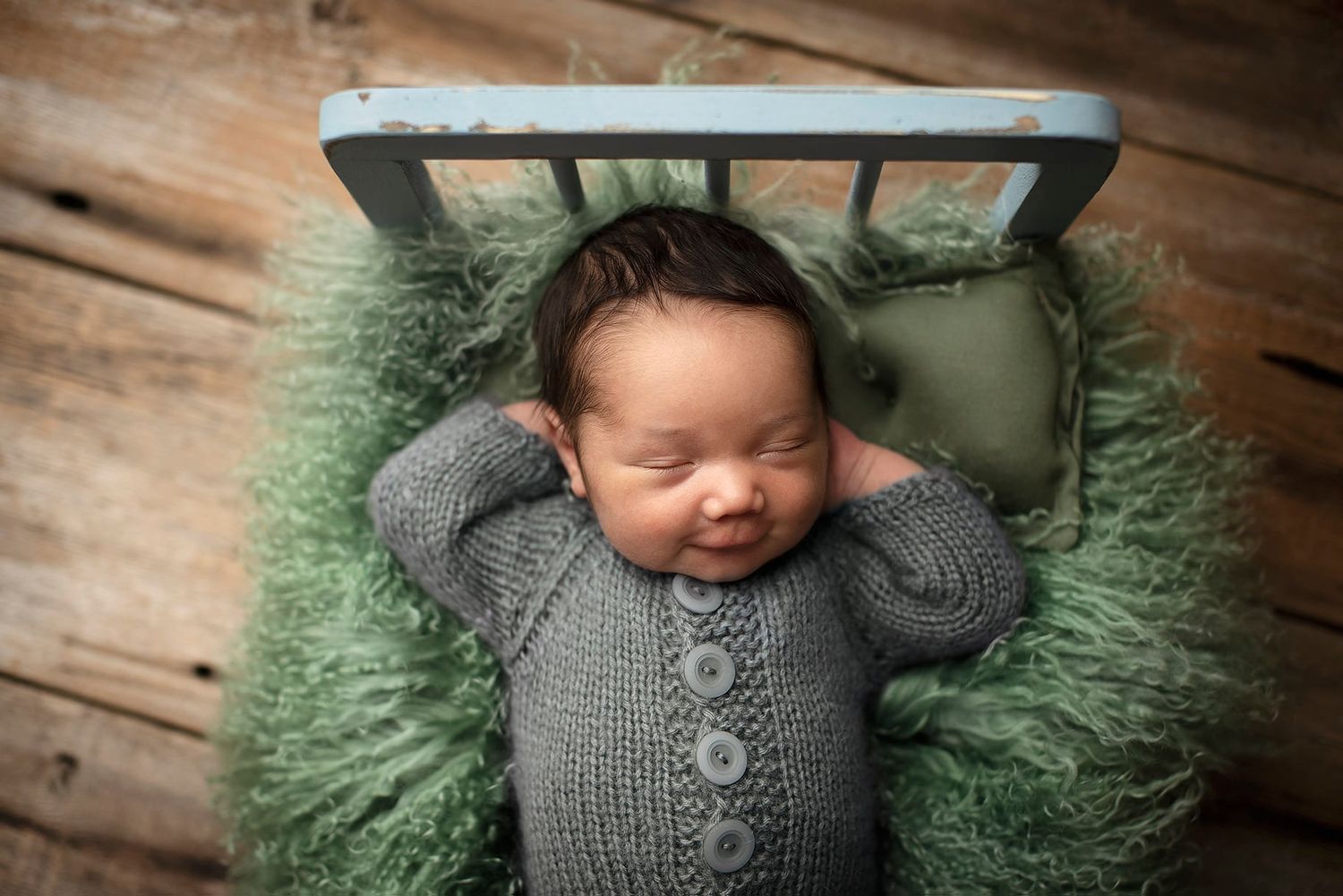 green newborn baby boys