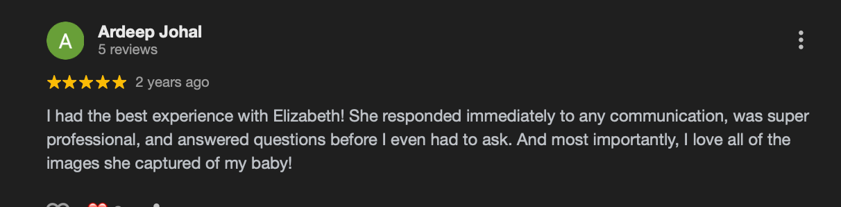 Ardeep's review on google