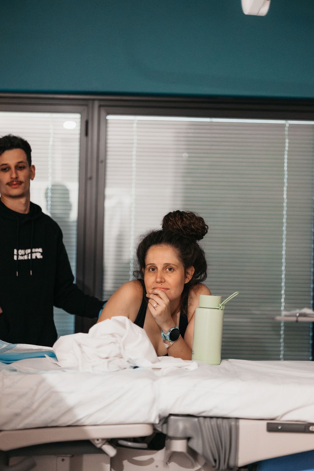 Brisbane Mater Mothers Hospital Birth Long Labour Natural Birth Photography with Husband Support System
