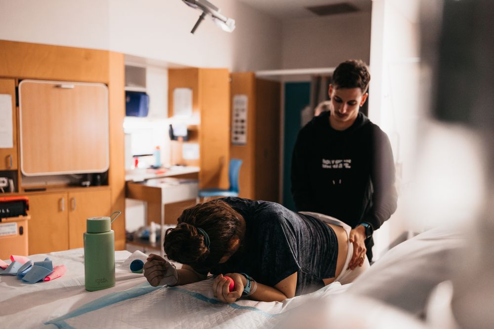 Brisbane Mater Mothers Hospital Birth Long Labour Natural Birth Photography with Husband Support System