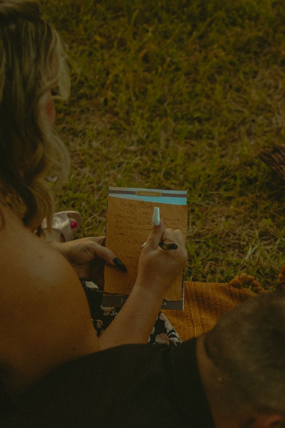 couple writing love notes to one another