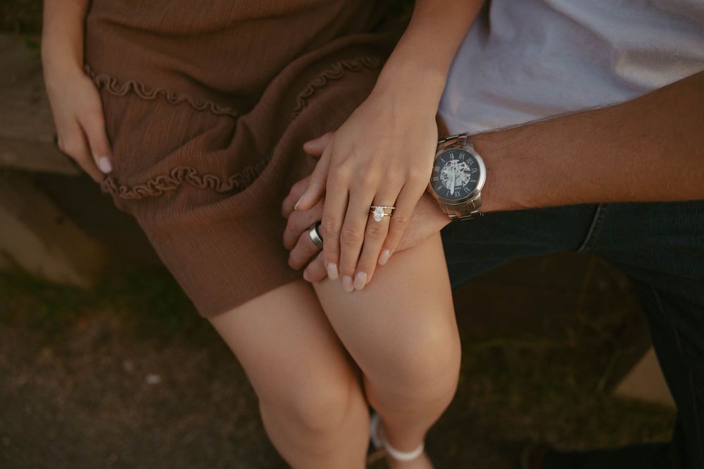 Candid engagement photos