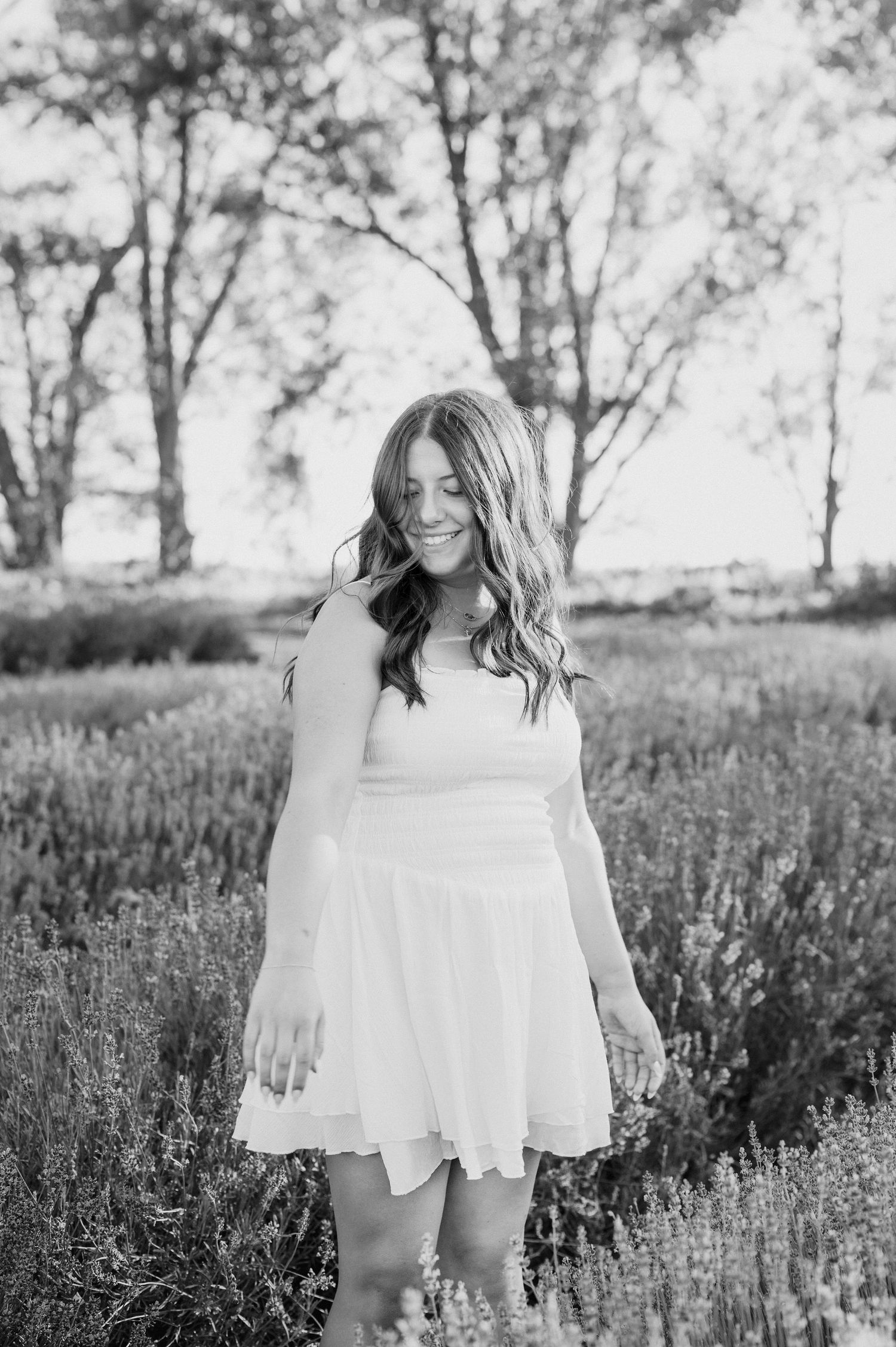Senior pictures at Blue Mountain Lavender Farm