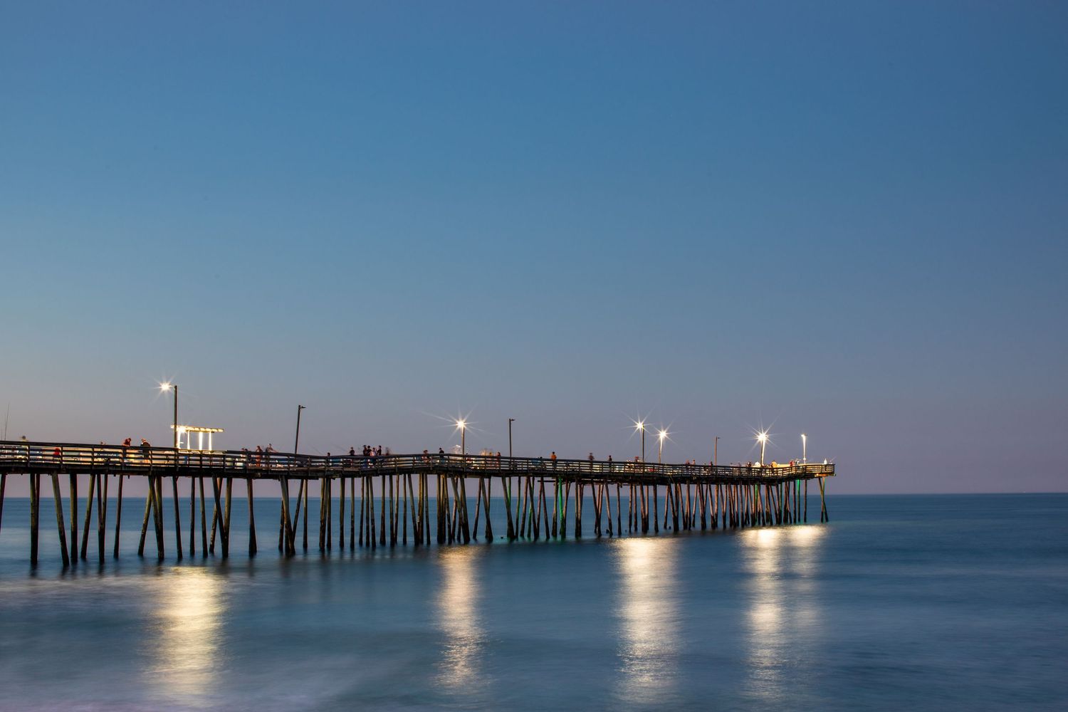 Virginia Beach Fishing Pier at 14th Street along the Virginia Beach Oceanfront.
