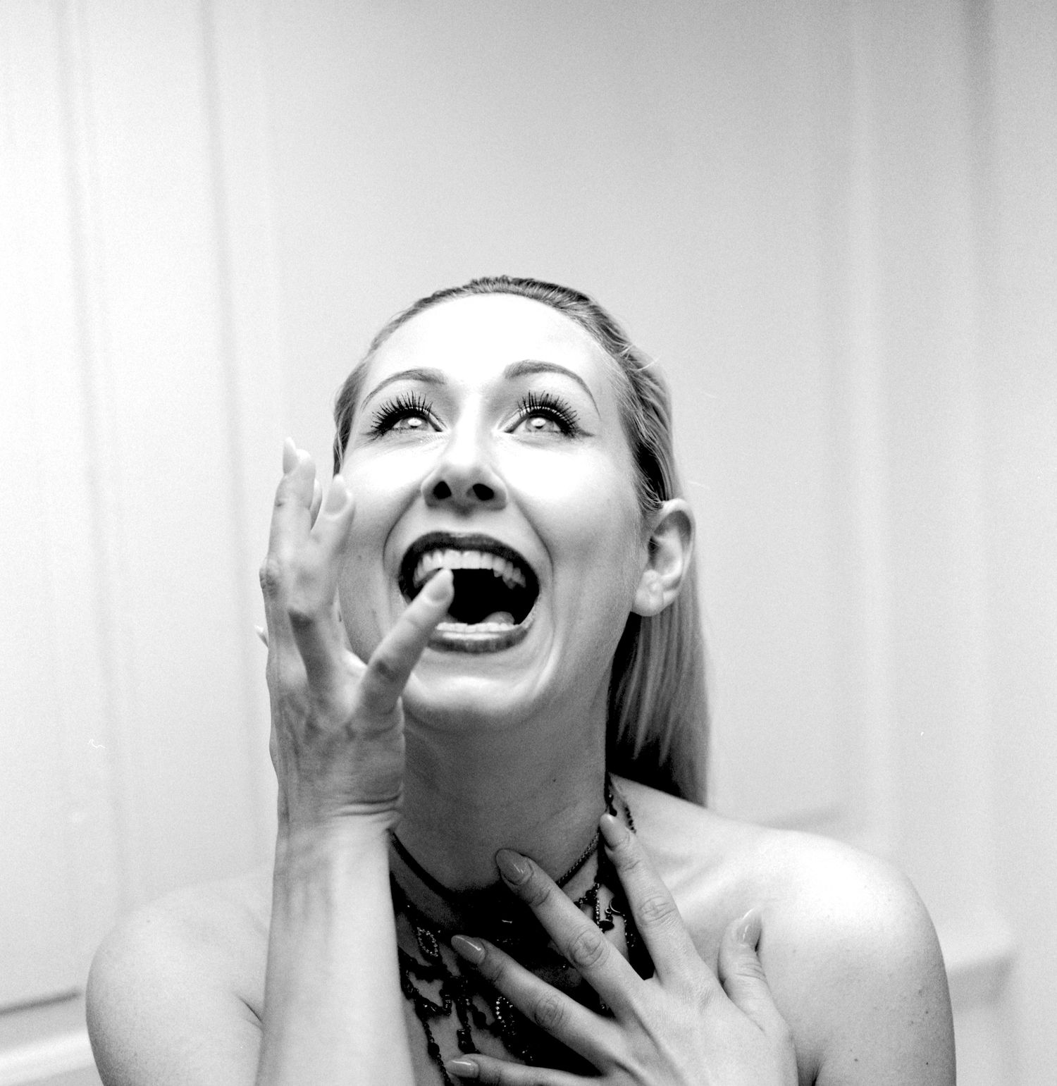 Black and white photograph of UK model Han Rose during Shoot 3 of Project Vampirique #projectvampirique