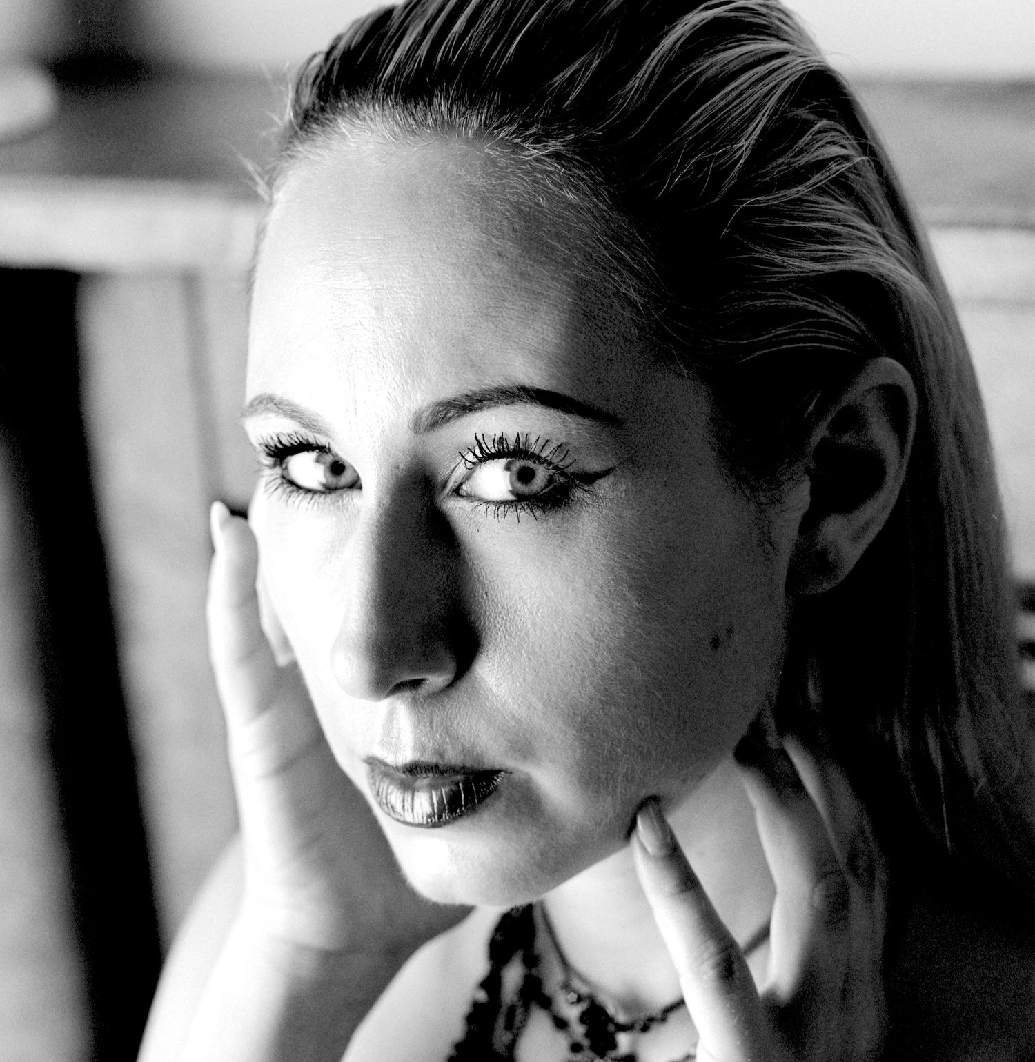 Black and white photograph of UK model Han Rose during Shoot 3 of Project Vampirique #projectvampirique