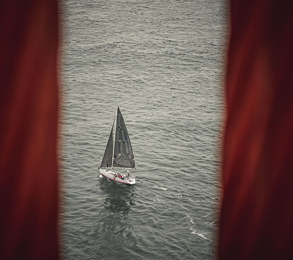 Sailboat under Golden Gate Bridge