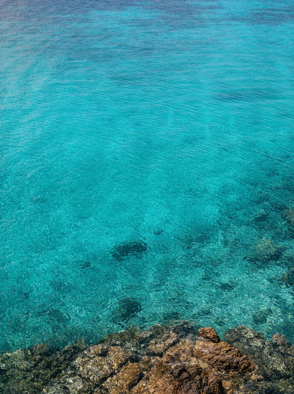 Blue ocean at Amanpulo island, Philippines.