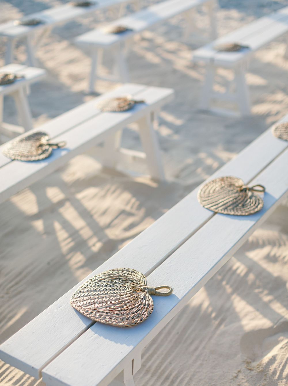 Elegant beach wedding at Amanpulo, Philippines.