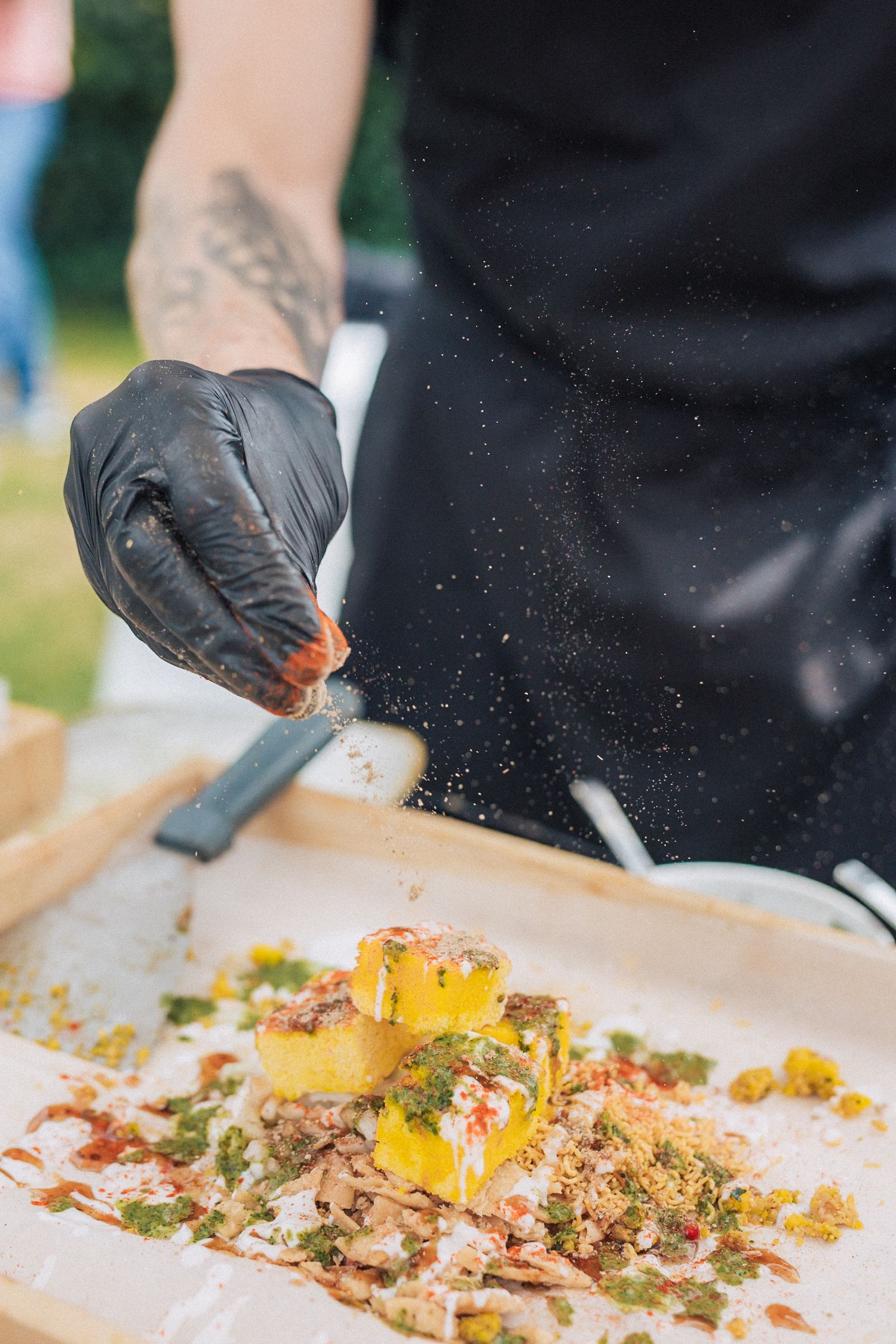 Exquisite Indian cuisine by Passage to India Catering at a Destination Indian Wedding in Portugal in Penha Longa Resort