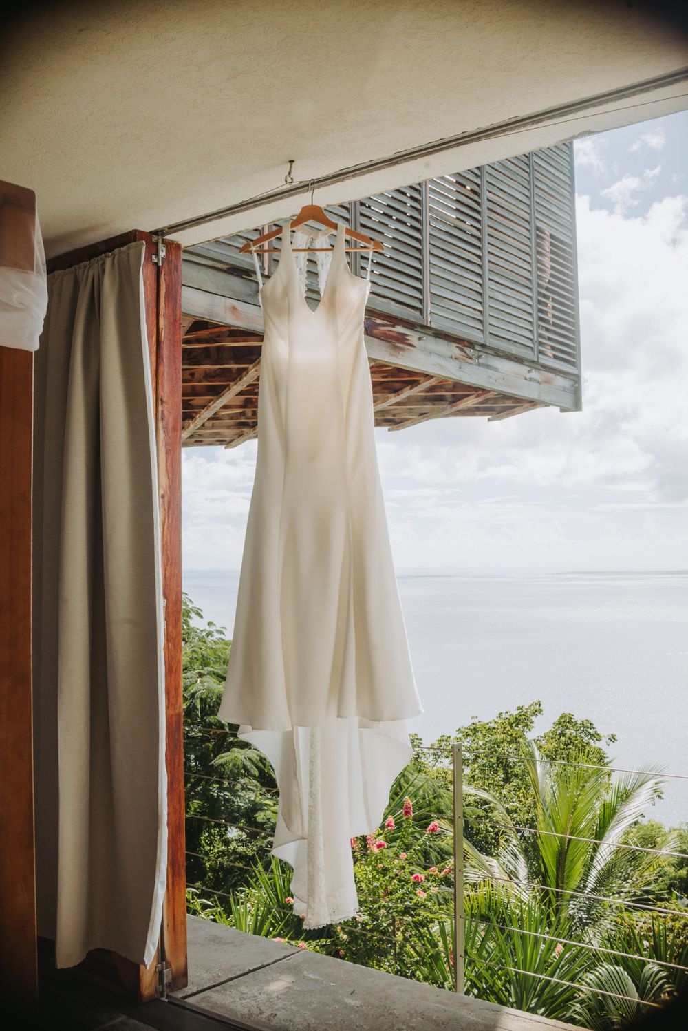 Bride prep- Destination wedding at Cosmos Villa in Soufriere, St Lucia