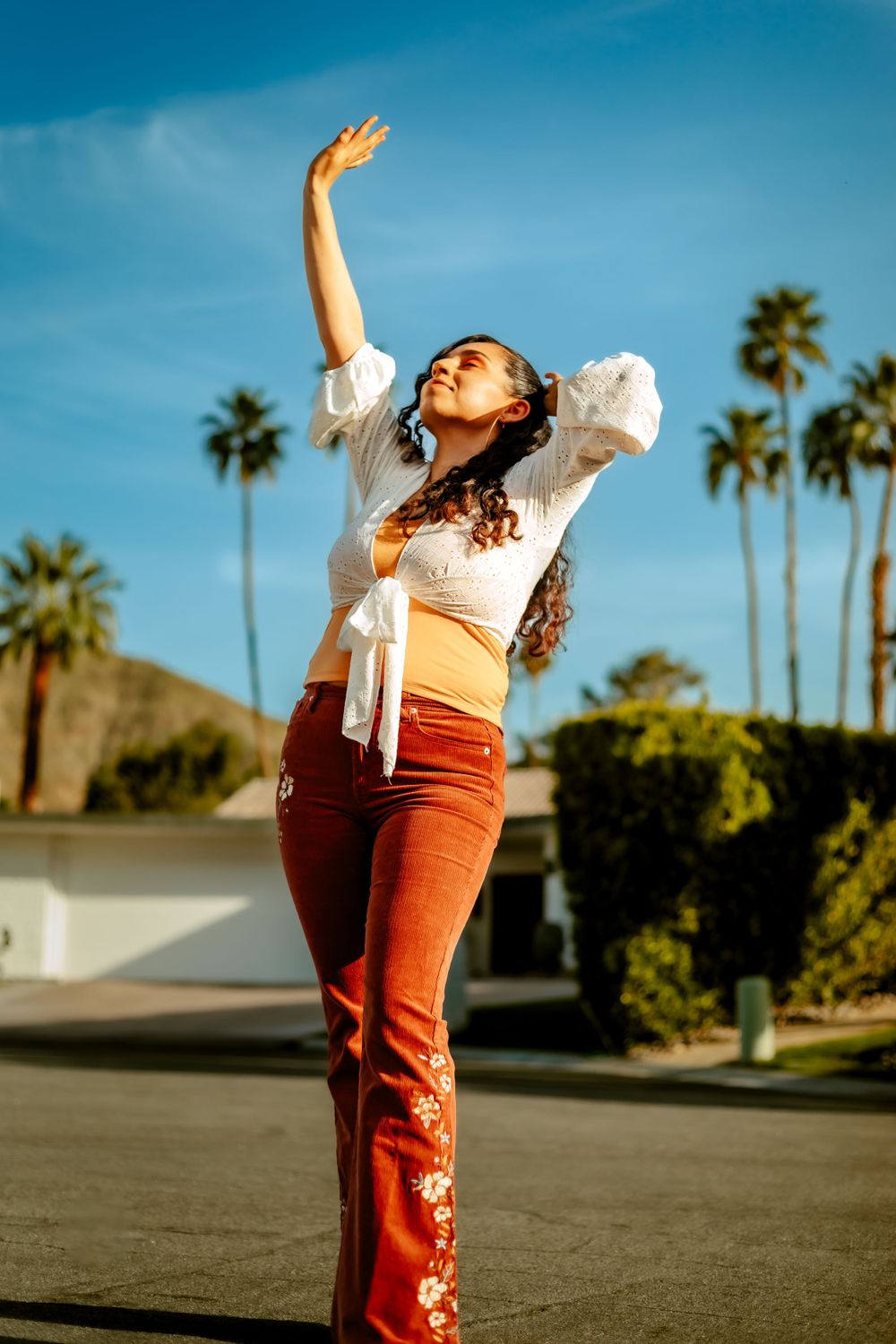 70s inspired photoshoot in Palm Spring California