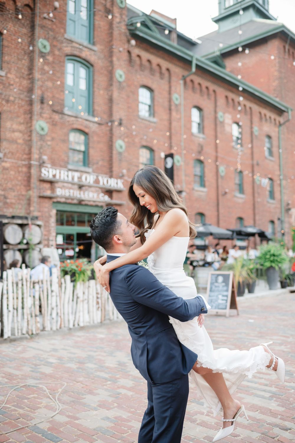 Toronto couple wedding at distillery district photographer