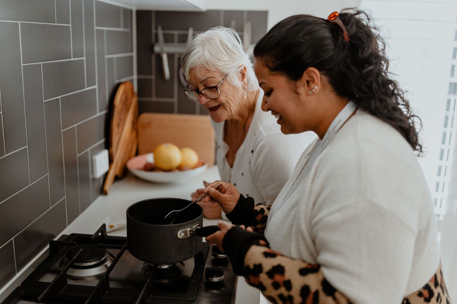 Branding photograph of Happy Valley Home Care team in a relaxed and welcoming setting