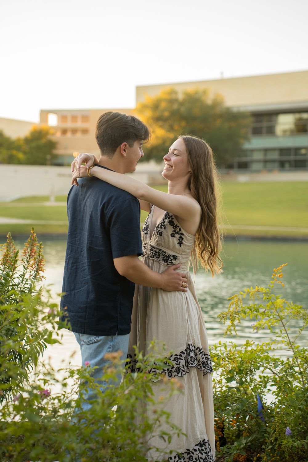 couple gazing into each other's eyes
