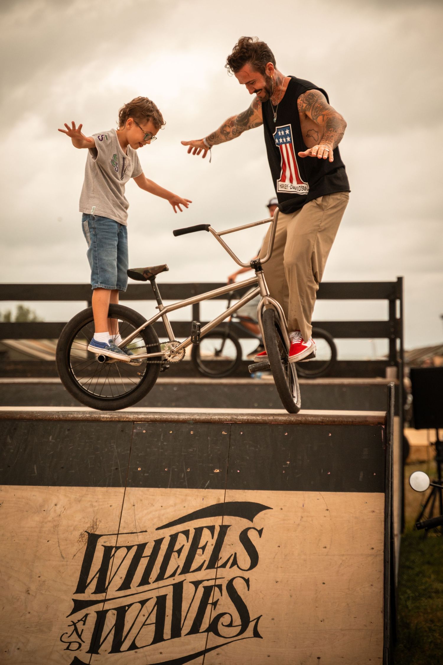 Les riders bmx de la team Harley-Davidson