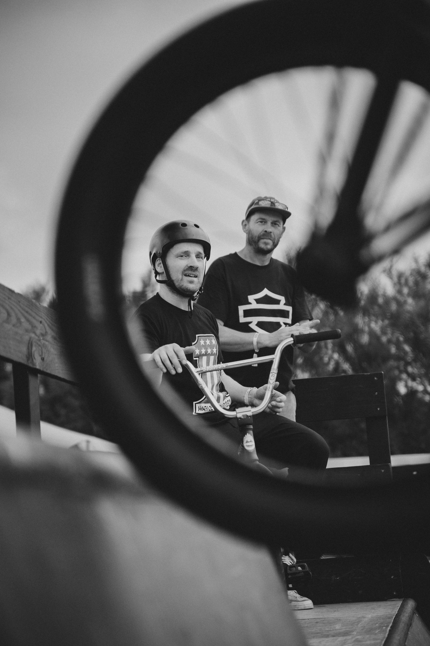 Les riders bmx de la team Harley-Davidson