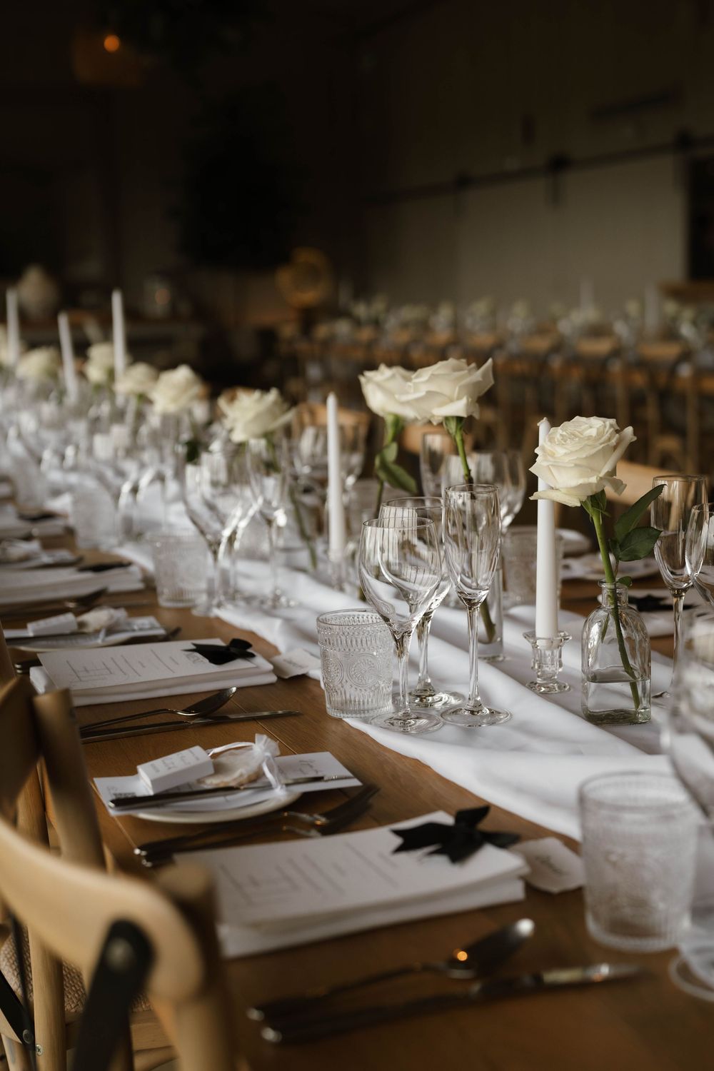 wedding breakfast styling at Primrose Hill farm Wedding- Photo by Primrose Hill Farm Wedding Photographer, Olivia J Morgan Photography