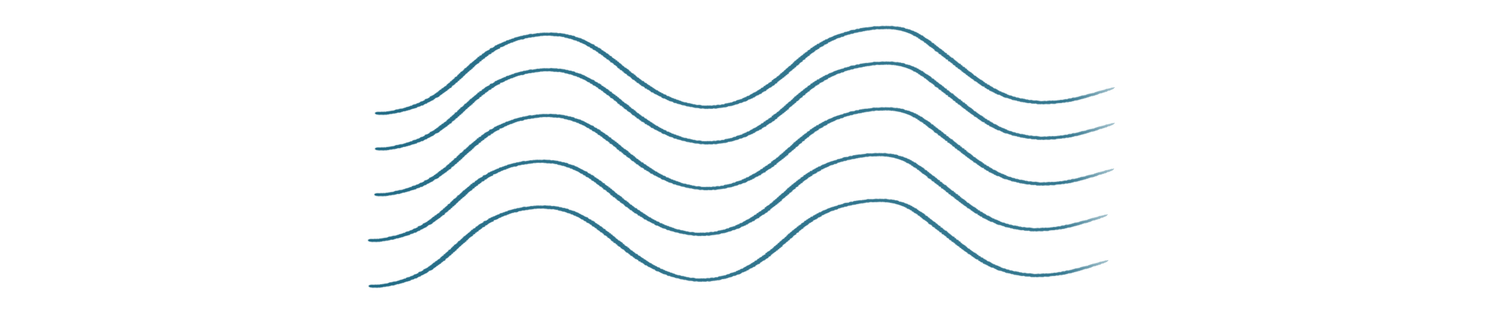 Simple wavy lines in parallel pattern showing oscillating curves in teal or turquoise color.