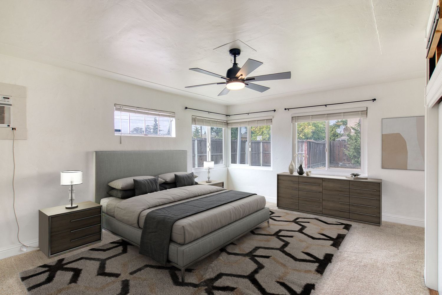 Bedroom after virtual staging
