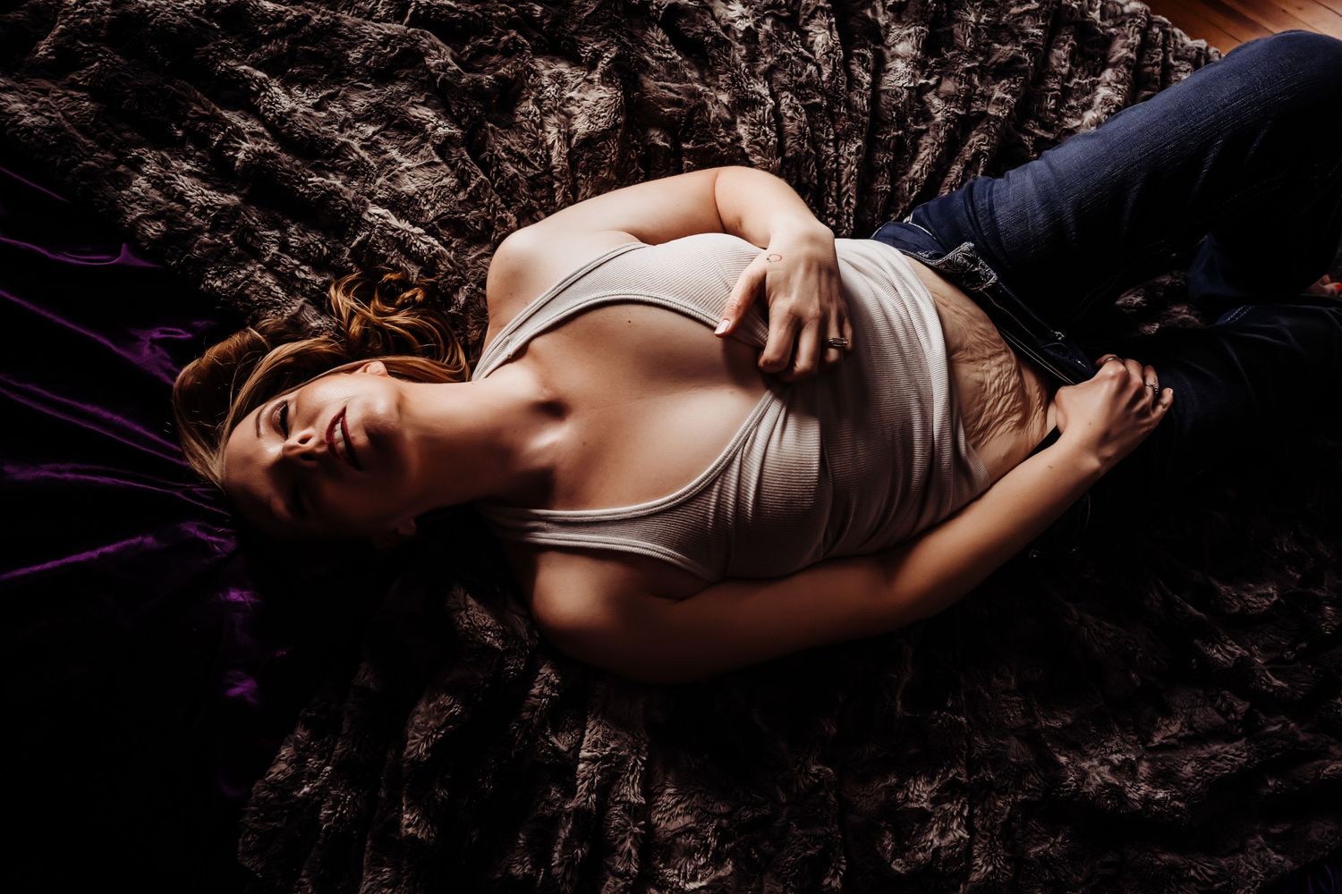 Sexy lingerie photoshoot Greensboro NC with Biondi Co Boudoir Studio