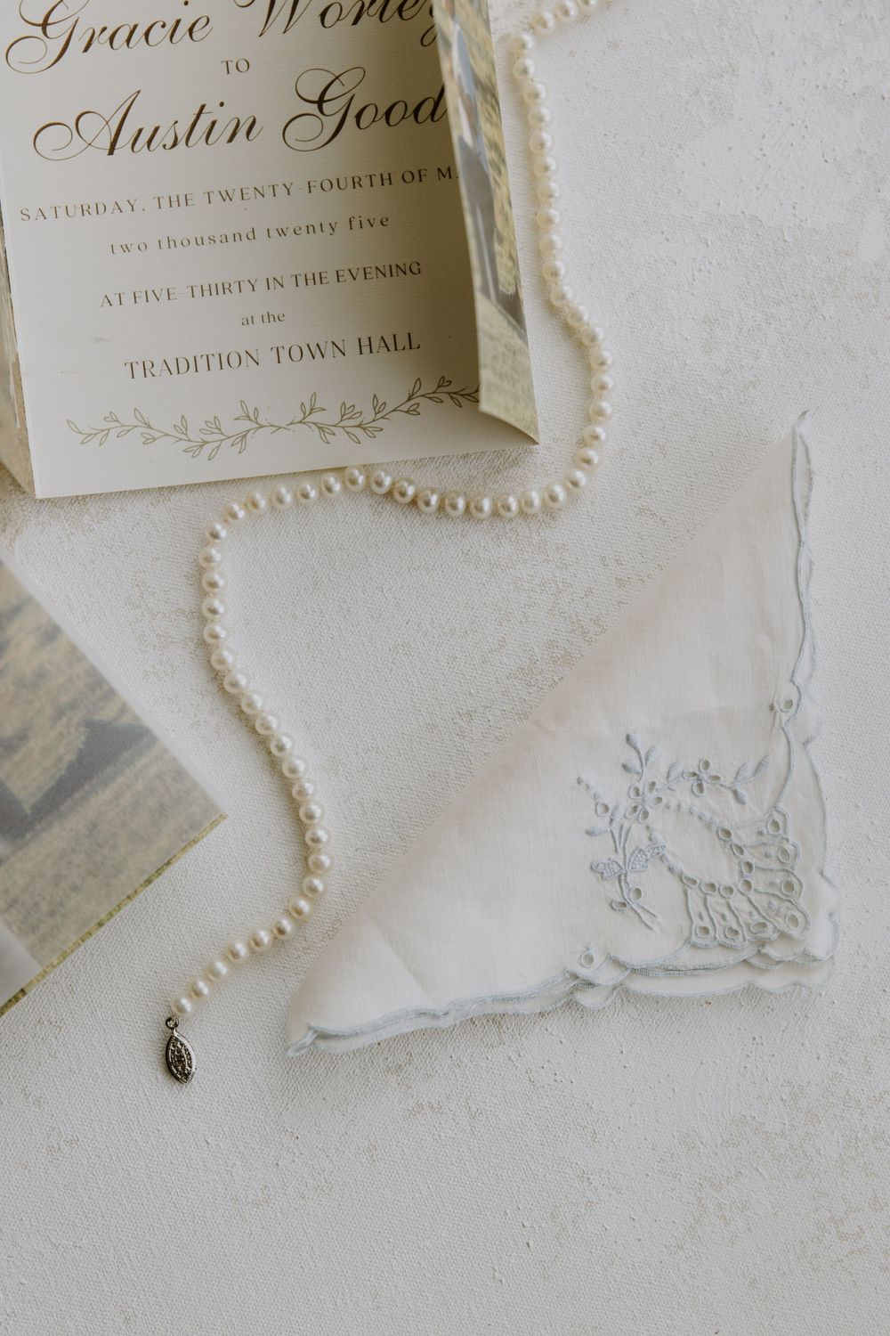 Summer Tradition Town Hall Wedding. Modern summer wedding in Tradition, Florida. Bridal detail flatlays