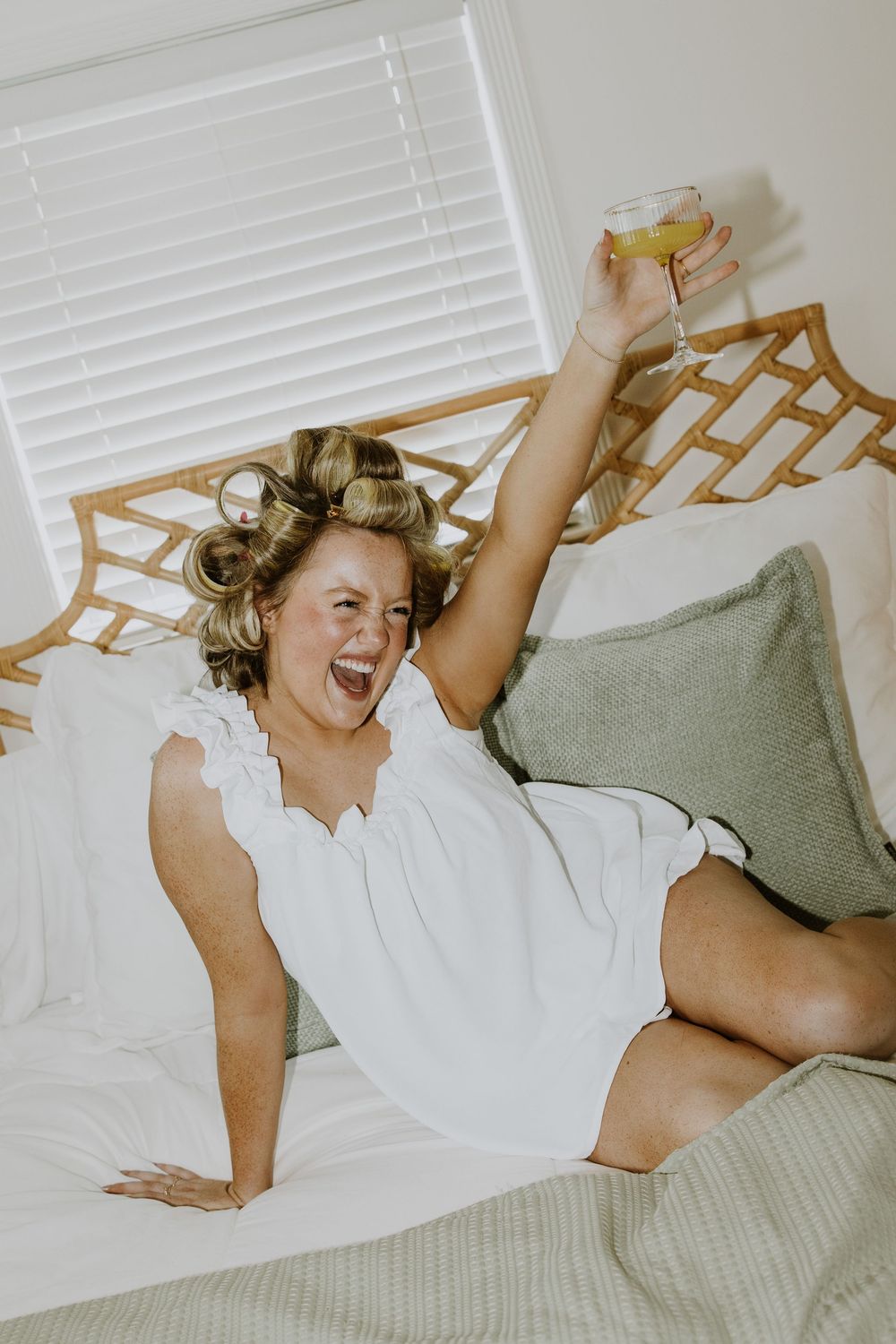 Summer Tradition Town Hall Wedding. Modern summer wedding in Tradition, Florida. Bride getting ready at Airbnb in Stuart