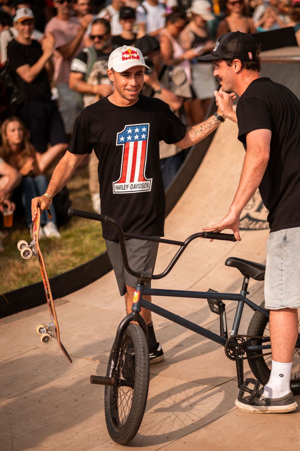 Les riders bmx de la team Harley-Davidson