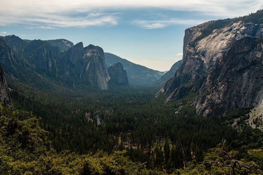 Valley View of Yosemite Valley on Four Mile Trail Hike