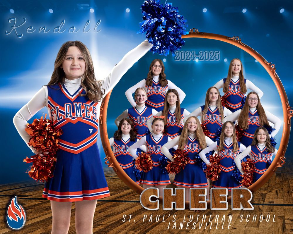 Janesville Wisconsin Photographer. Sports Photography. Sport. Portrait. Basketball. Cheer. St. Paul's Janesville