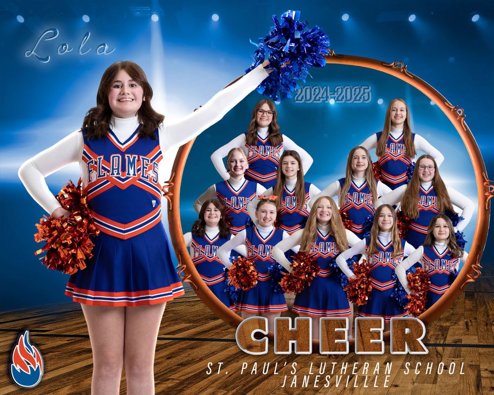 Cheer Sports Portrait
Cheerleading
Team Sport Photography
Professional Photography
St. Pauls
Janesville Wisconsin