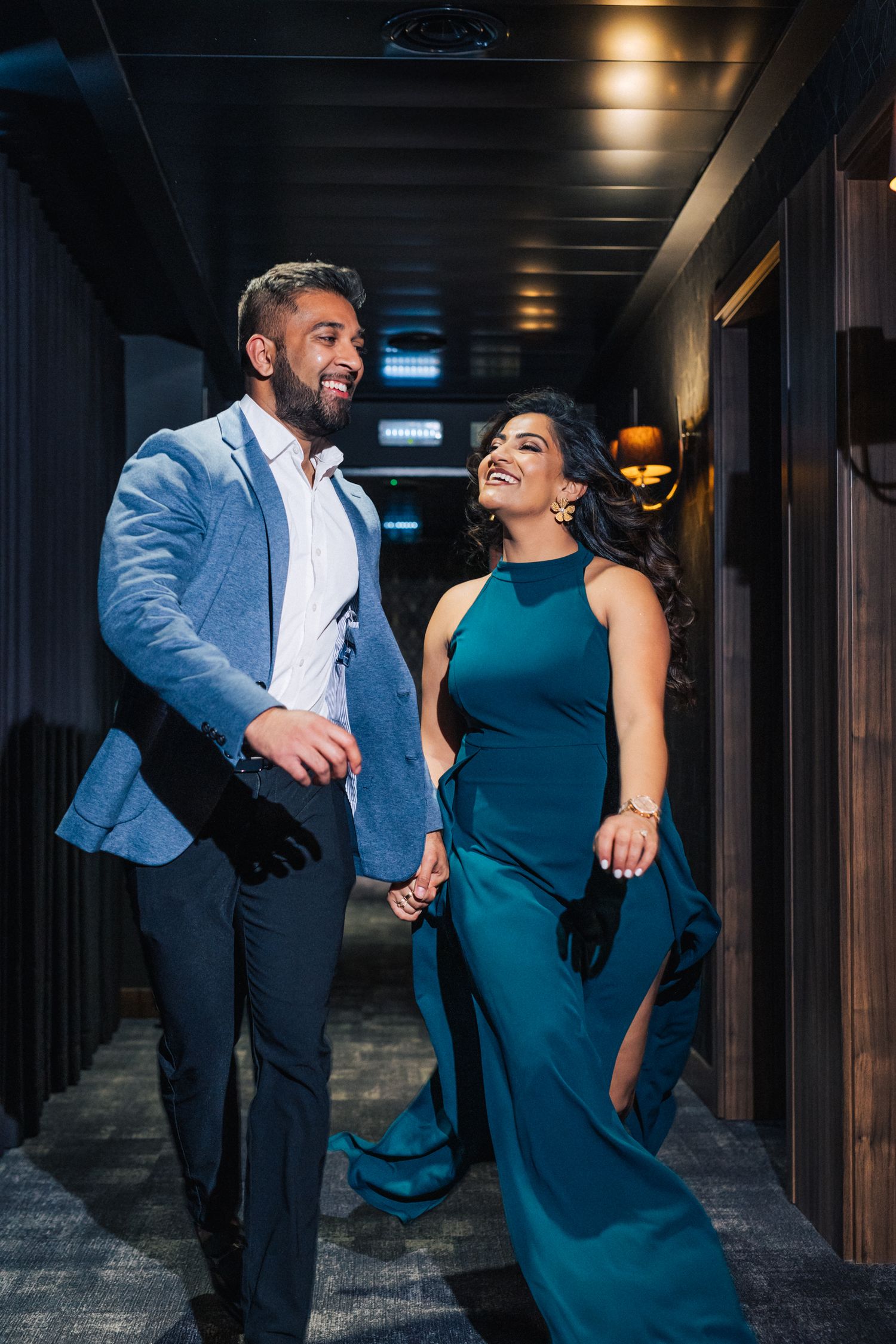 Portugal wedding photographer captures engagement photoshoot at Maxime Hotel Lisbon, with cinematic & editorial photo style