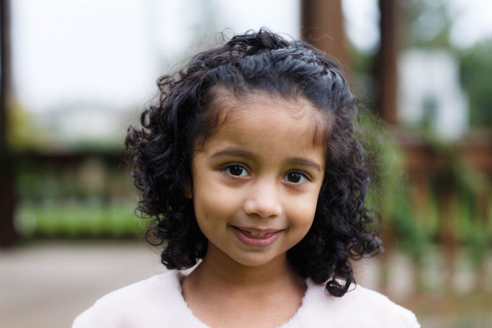 A portrait of a young girl during a Mommy and Me photo session in Snohomish County