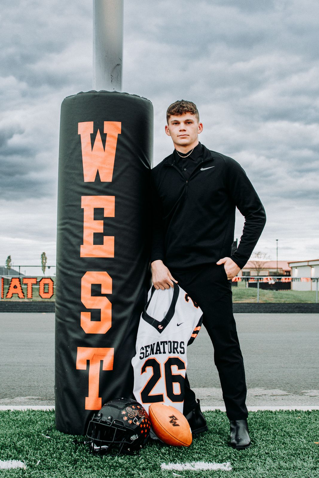 my kiddo, senior photo, football senior photo