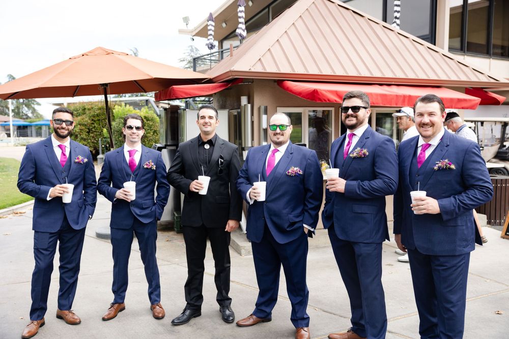 groomsmen portraits, golf course wedding, Chico Wedding Photographer, Northern California Wedding Photographer,