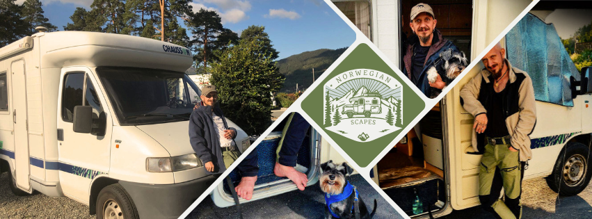 A collage showcasing RV and outdoor adventure activities with camping and recreational vehicles.