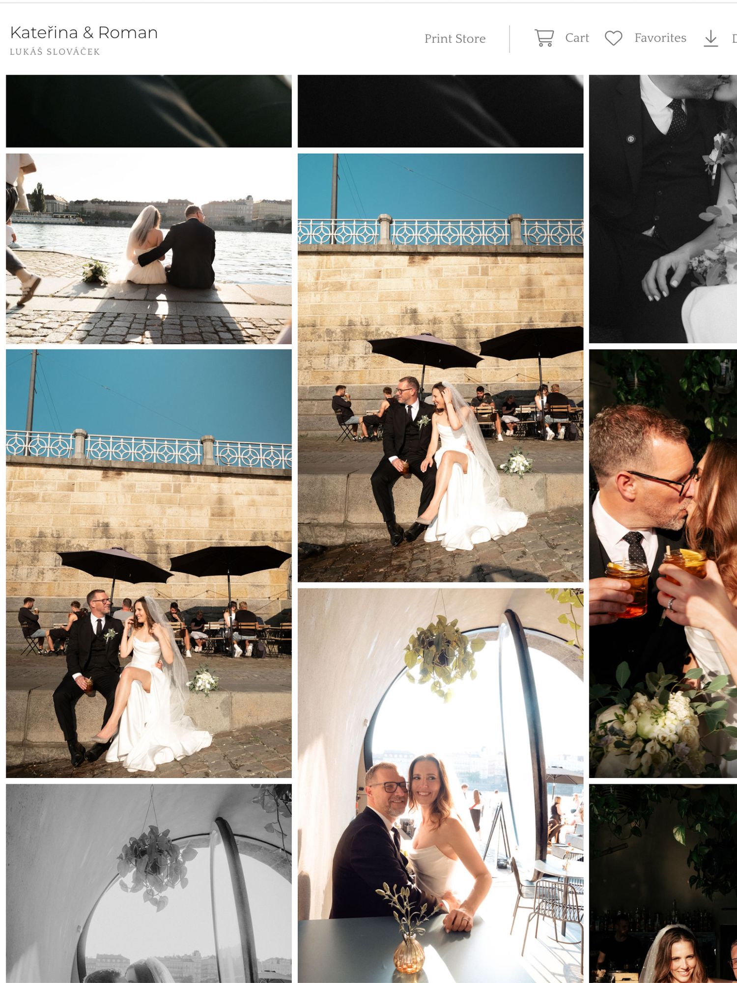 Screenshot úvodní strany Svatební online galerie Svatebního fotografa Lukáše Slováčka