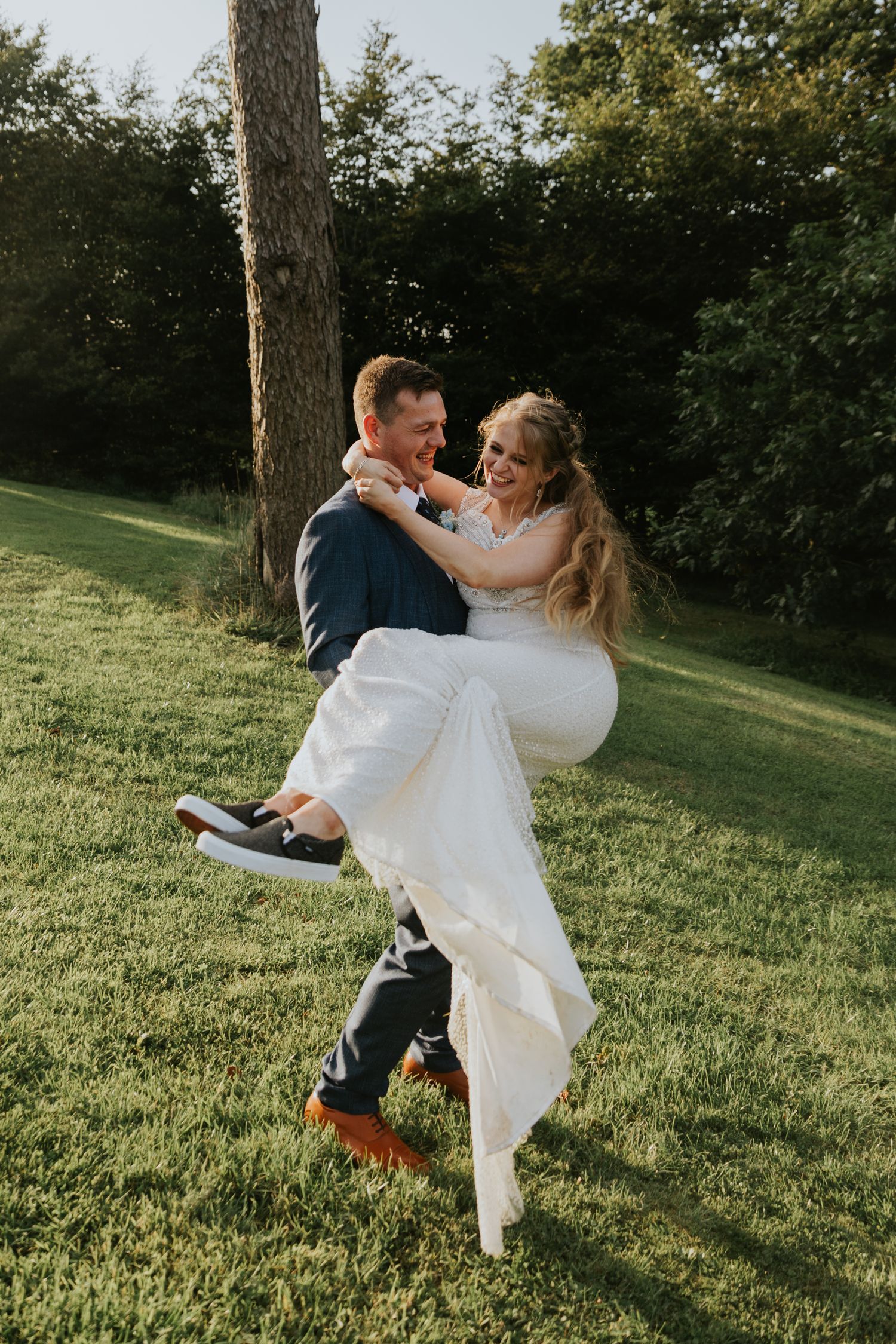 Bride and groom at Lissanoure Castle, Ballymena