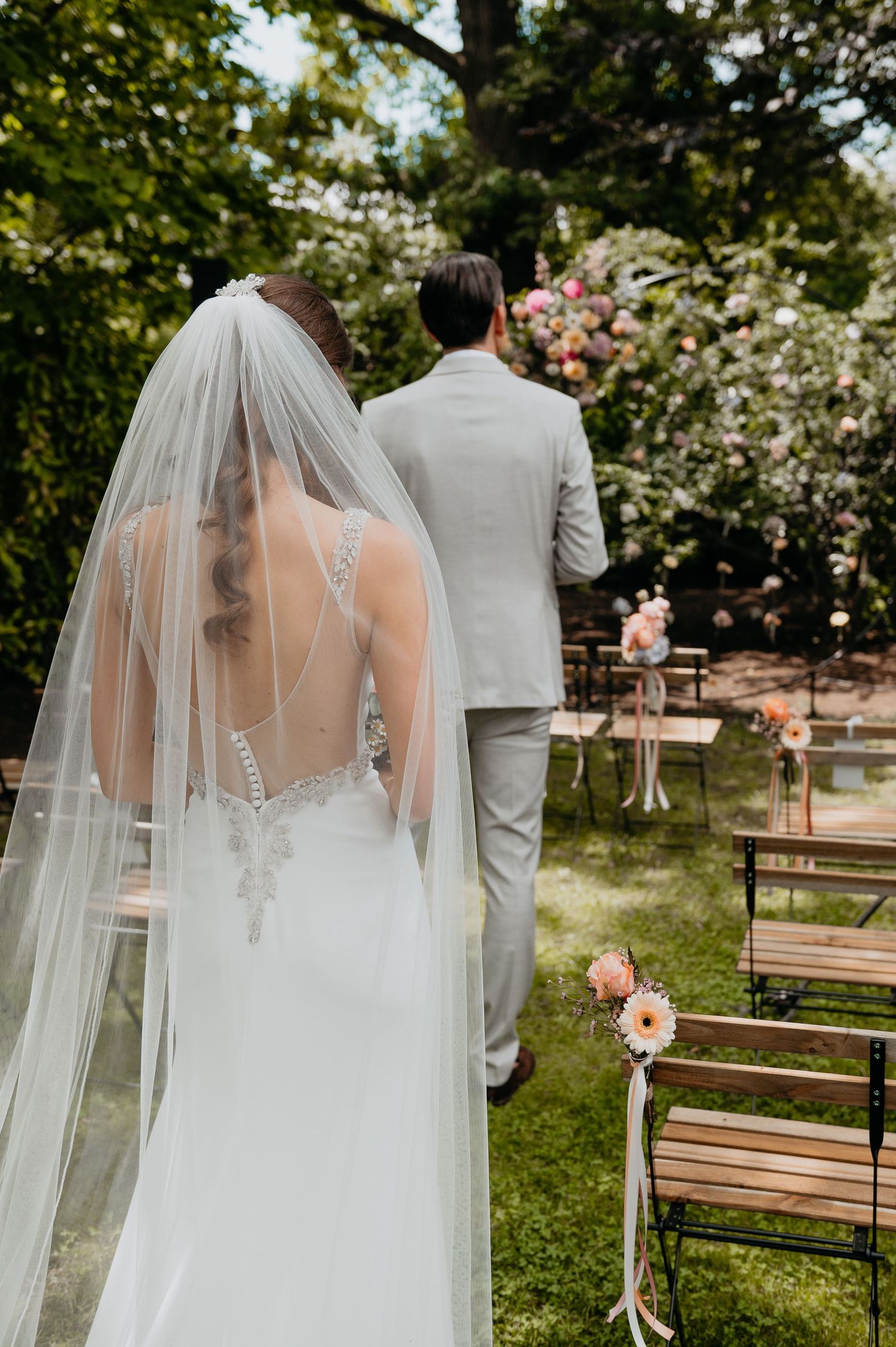 First Look von Braut und Bräutigam
