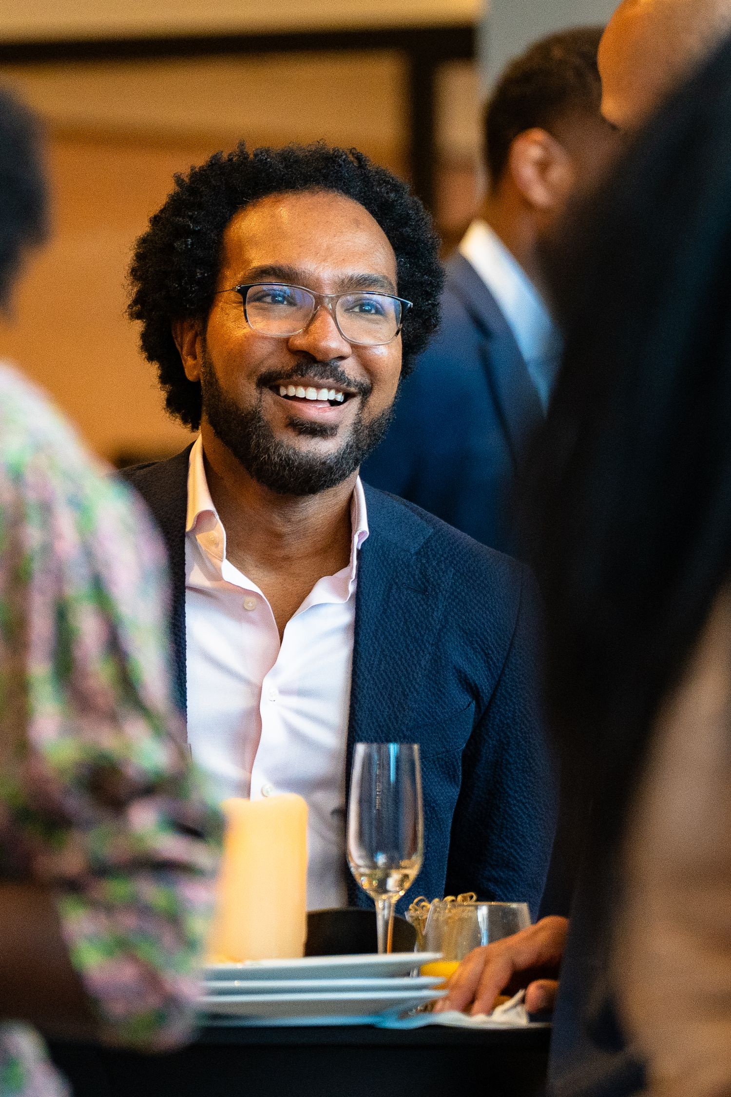 A man smiling
